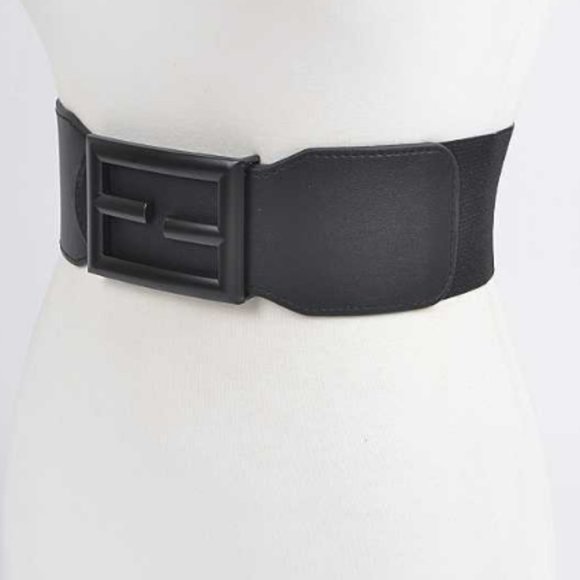 Plus Size Tonal Buckle Elastic Belt - Picture 2 of 3